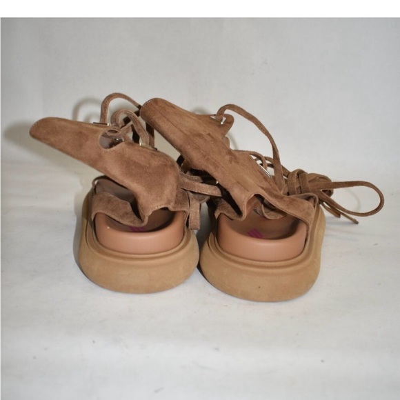 $800 The Attico Selene Gladiator Sandal PLATFORM SUEDE BROWN 35.5 (PB18) - Picture 5 of 7